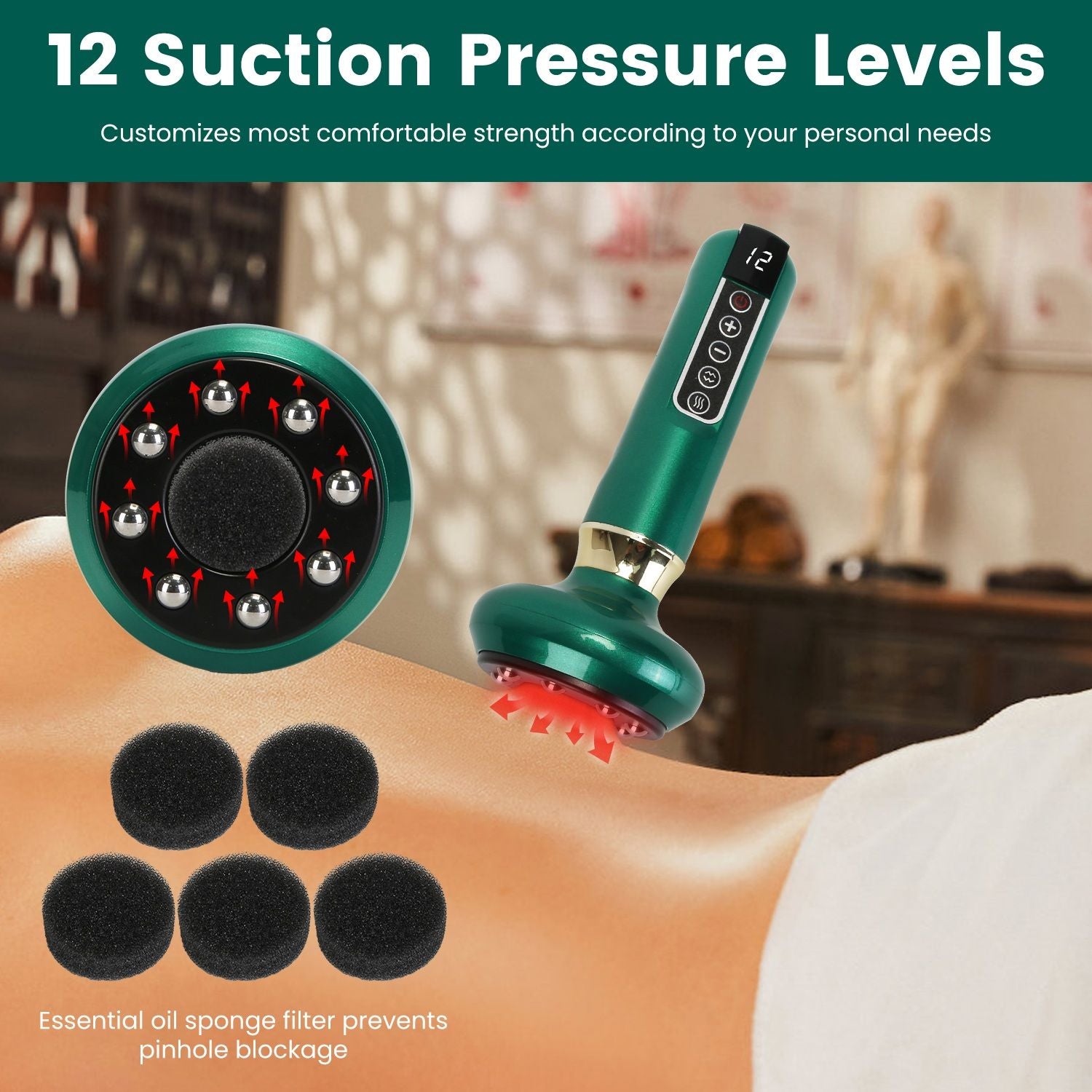Handheld Vacuum Suction Cupping Kit - Beauty Tool