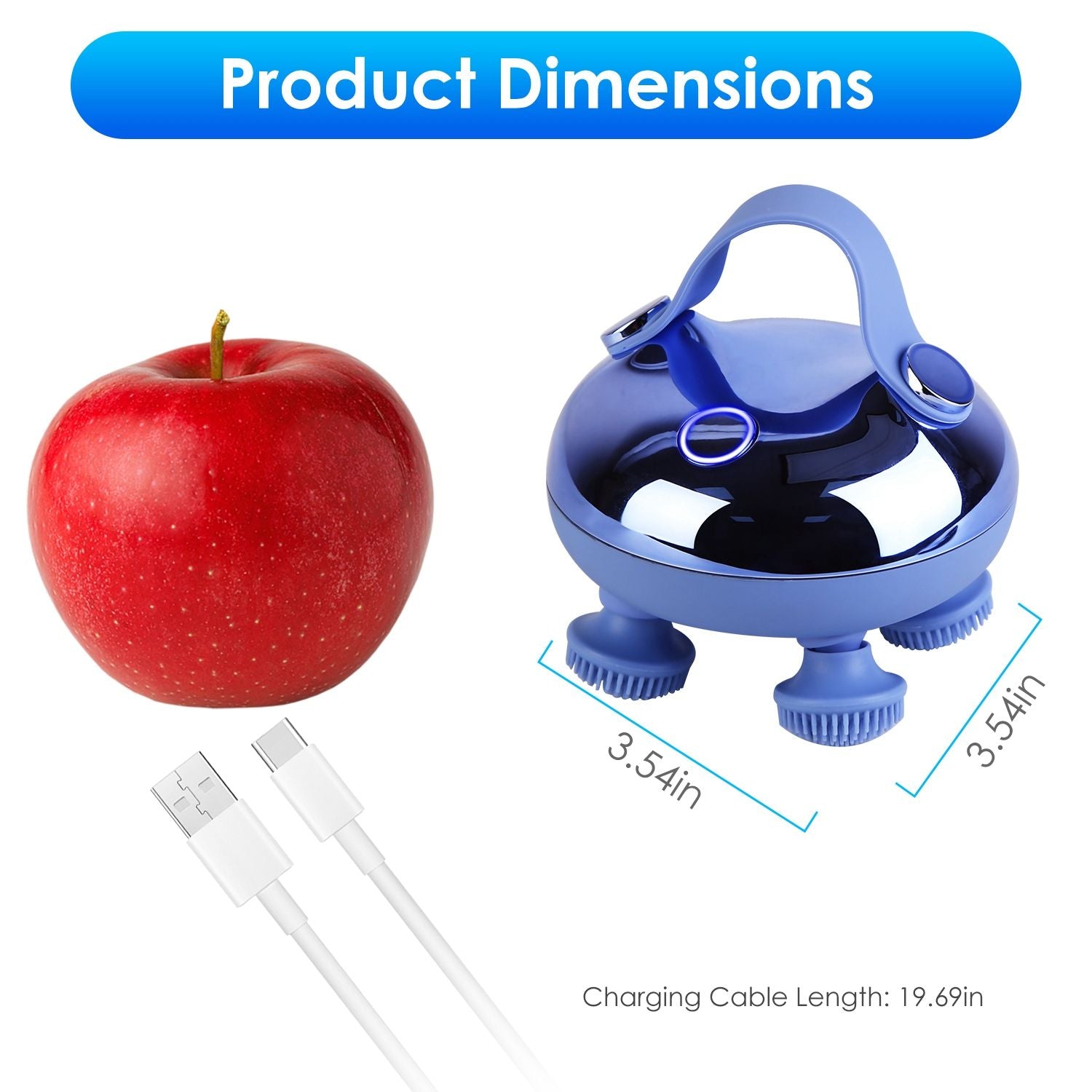 Electric Scalp Massager - Rechargeable Head Mssager IPX7 Waterproof