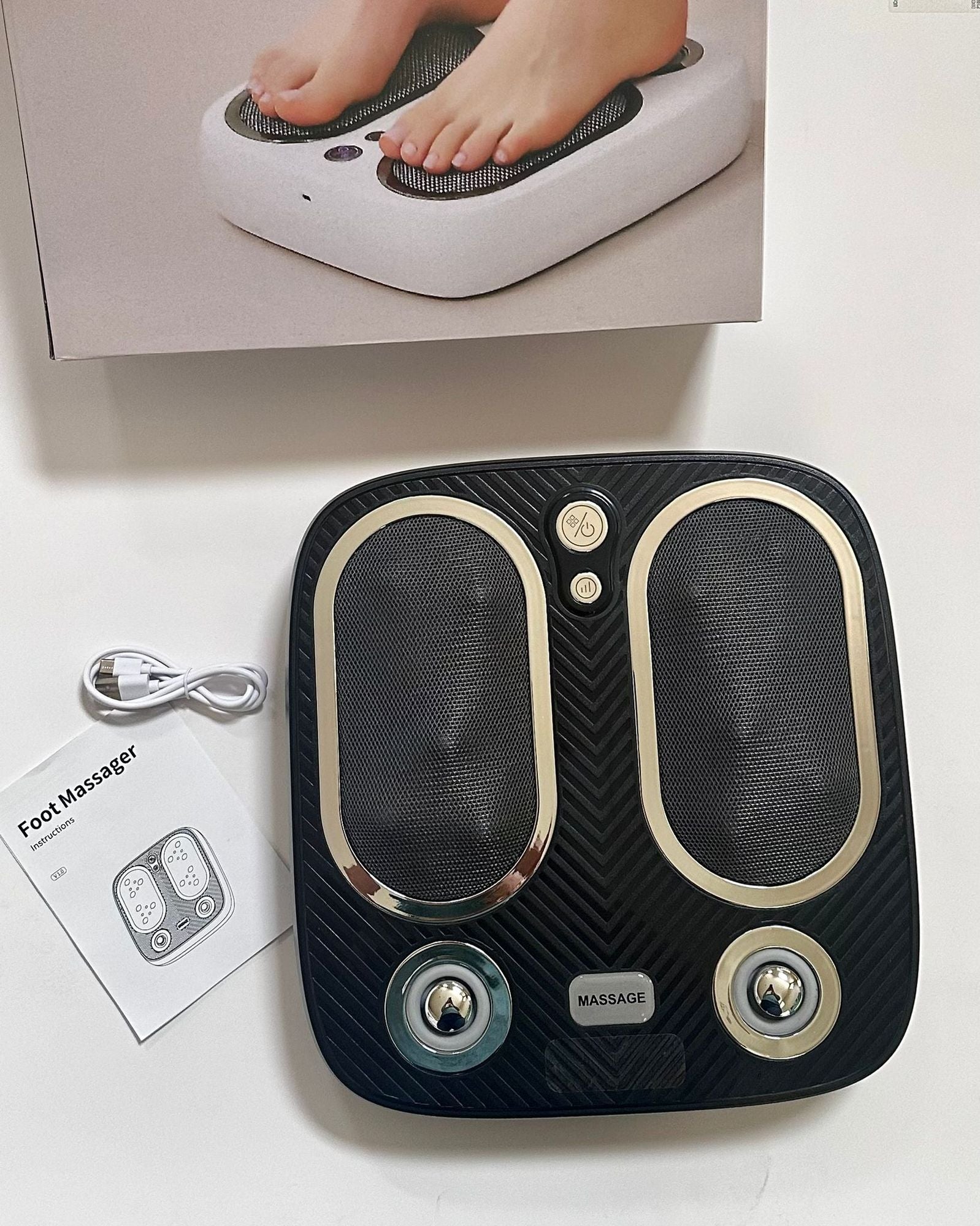 Deep Tissue Electric 6D Rolling & Vibration Foot Massage Machine with heat        Reduces daily stress, tension, and physical anxiety