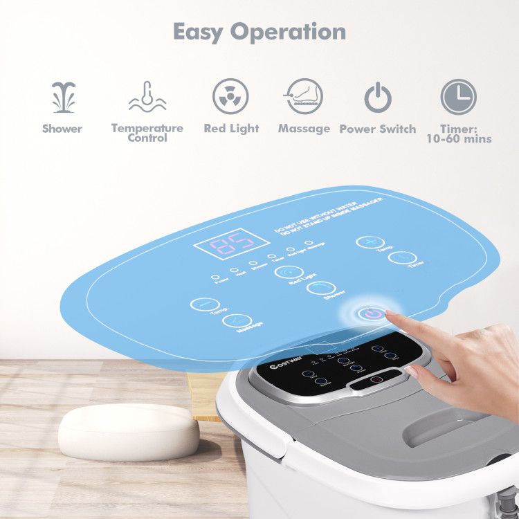 Portable All-In-One Heated Foot Spa - Massager