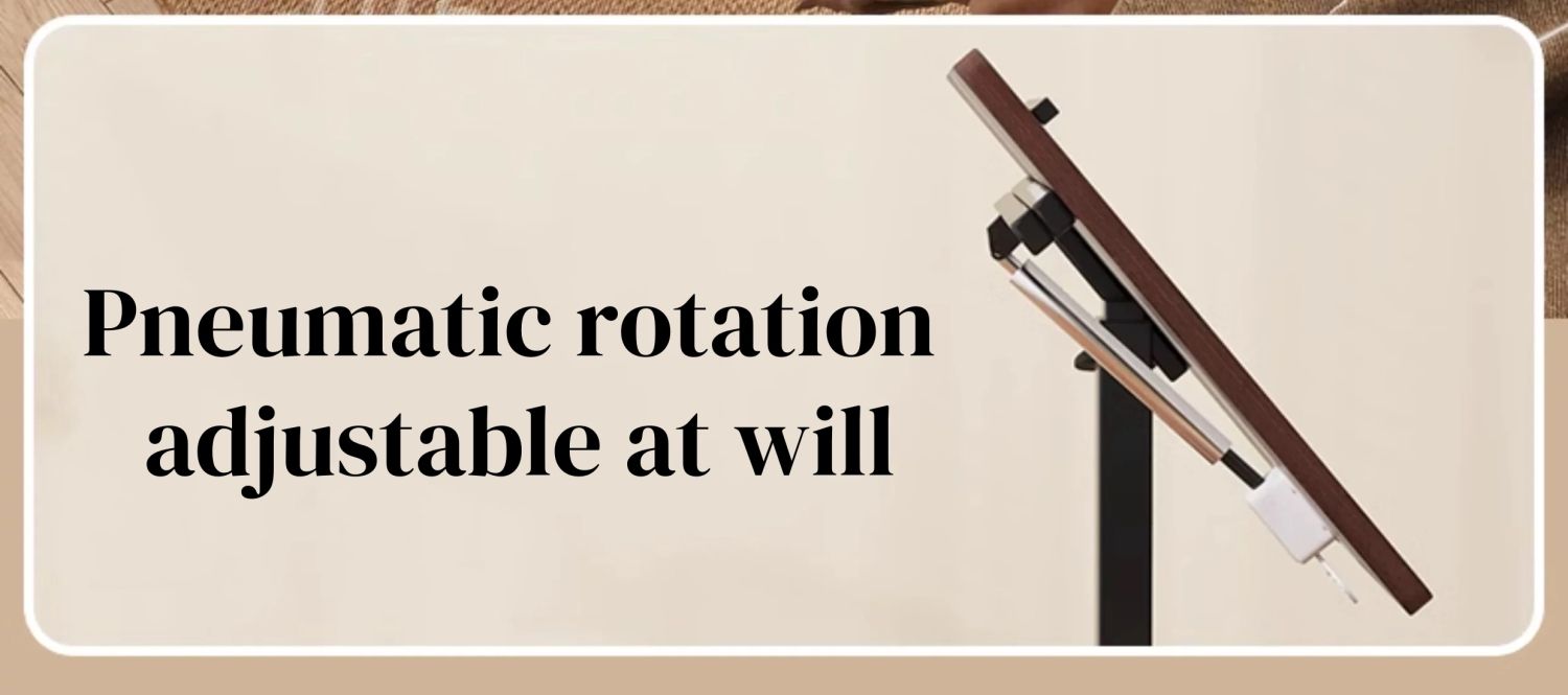 Folding Overbed - Bedside desk / Table (walnut)