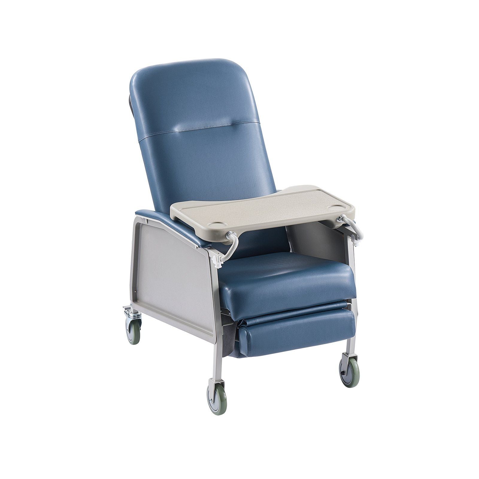 Geriatric Chair Recliner with Tray & 4 Wheels