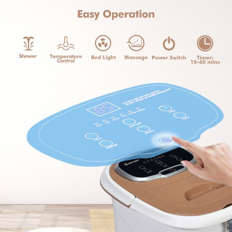 Portable All-In-One Heated Foot Spa - Massager
