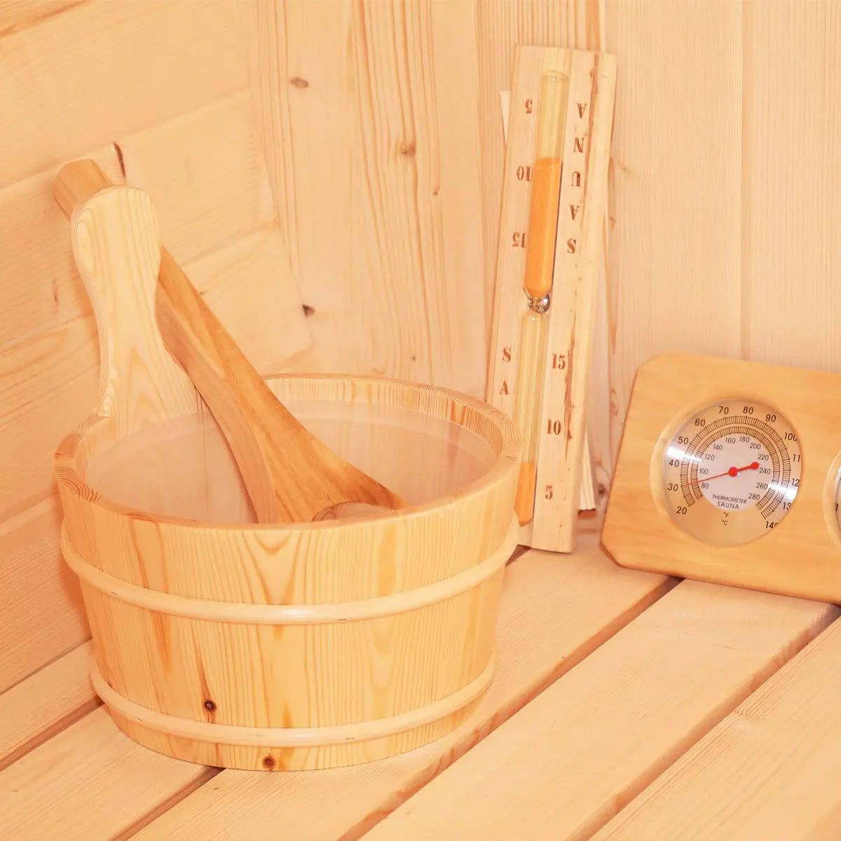 Outdoor Rustic Cedar Barrel Sauna