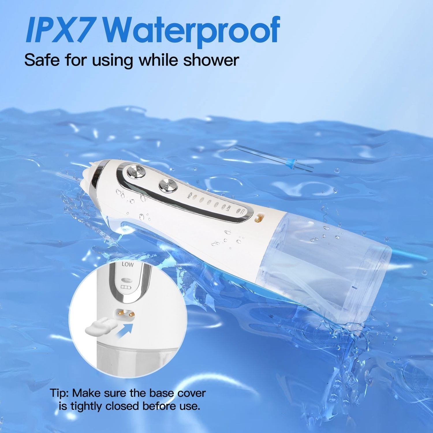 Cordless Rechargeable Dental Oral Irrigator IPX7