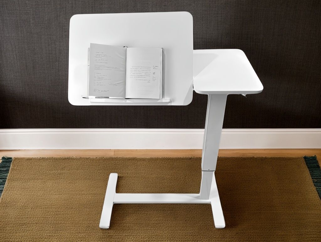 Folding Overbed - Bedside Desk / Table (white)