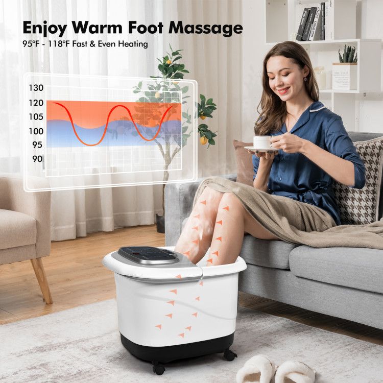 Portable All-In-One Heated Foot Spa - Massager