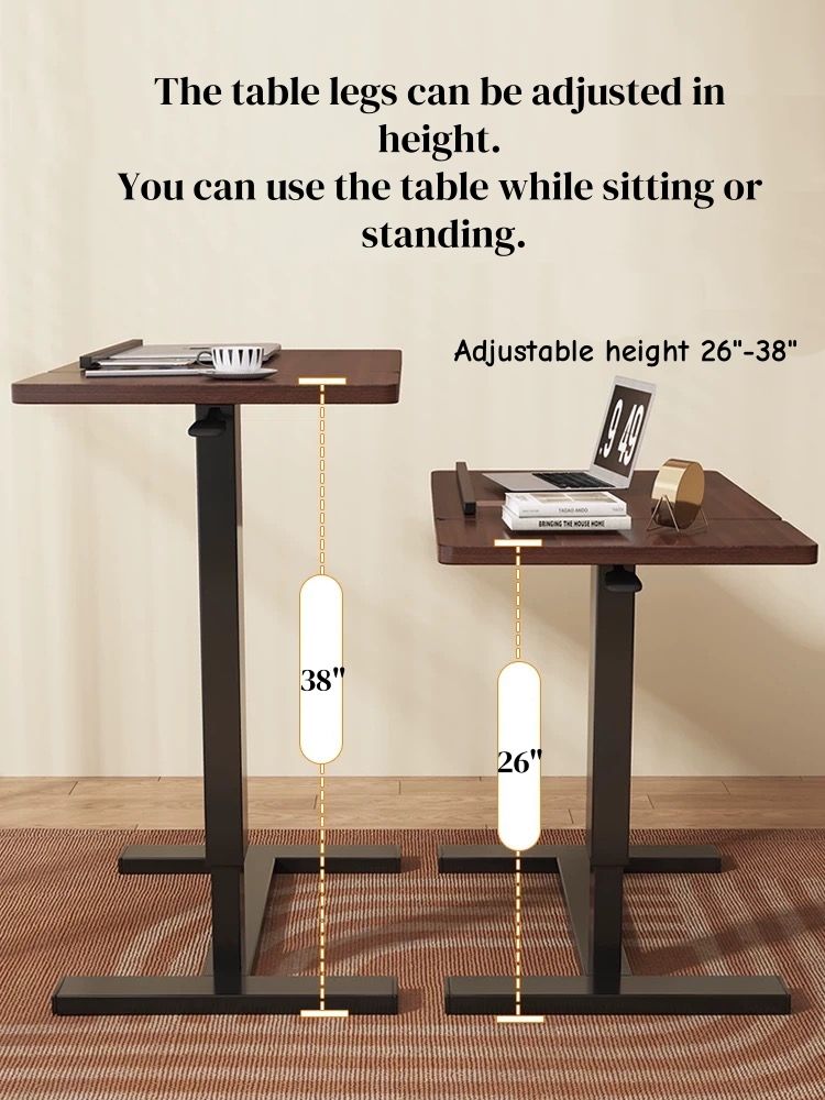 Folding Overbed - Bedside desk / Table (walnut)