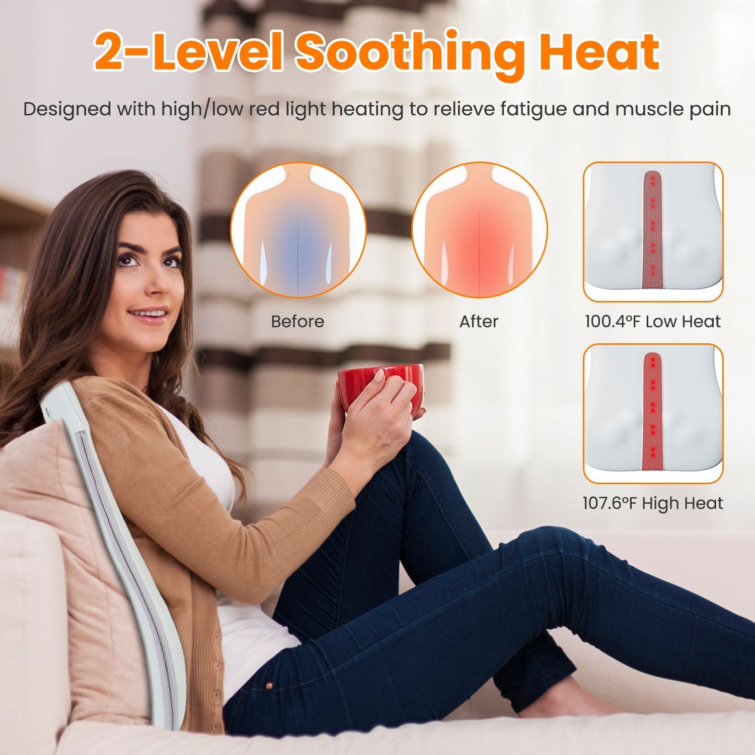 3D Deep Tissue Kneading Shiatsu Back Massager Massager Pillow * Back Shoulder Waist Lumbar