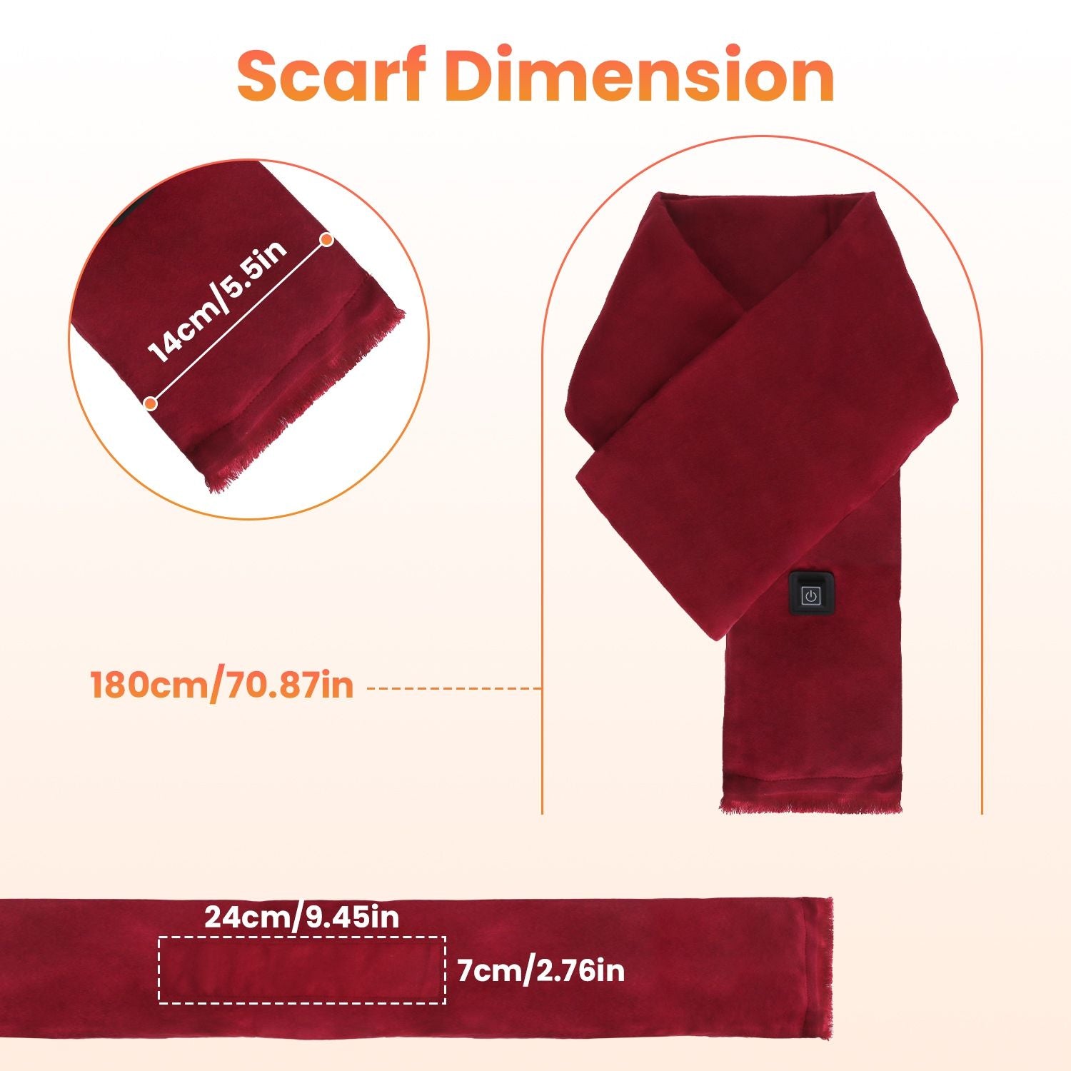 Electric Heated Winter Scarf