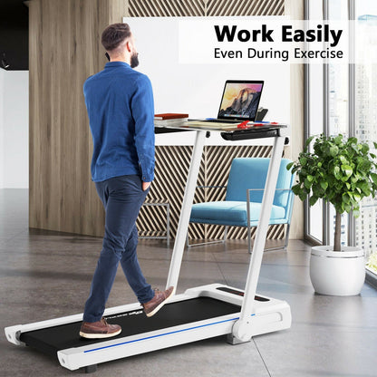 Folding Treadmill Running Machine with Table Speaker Remote