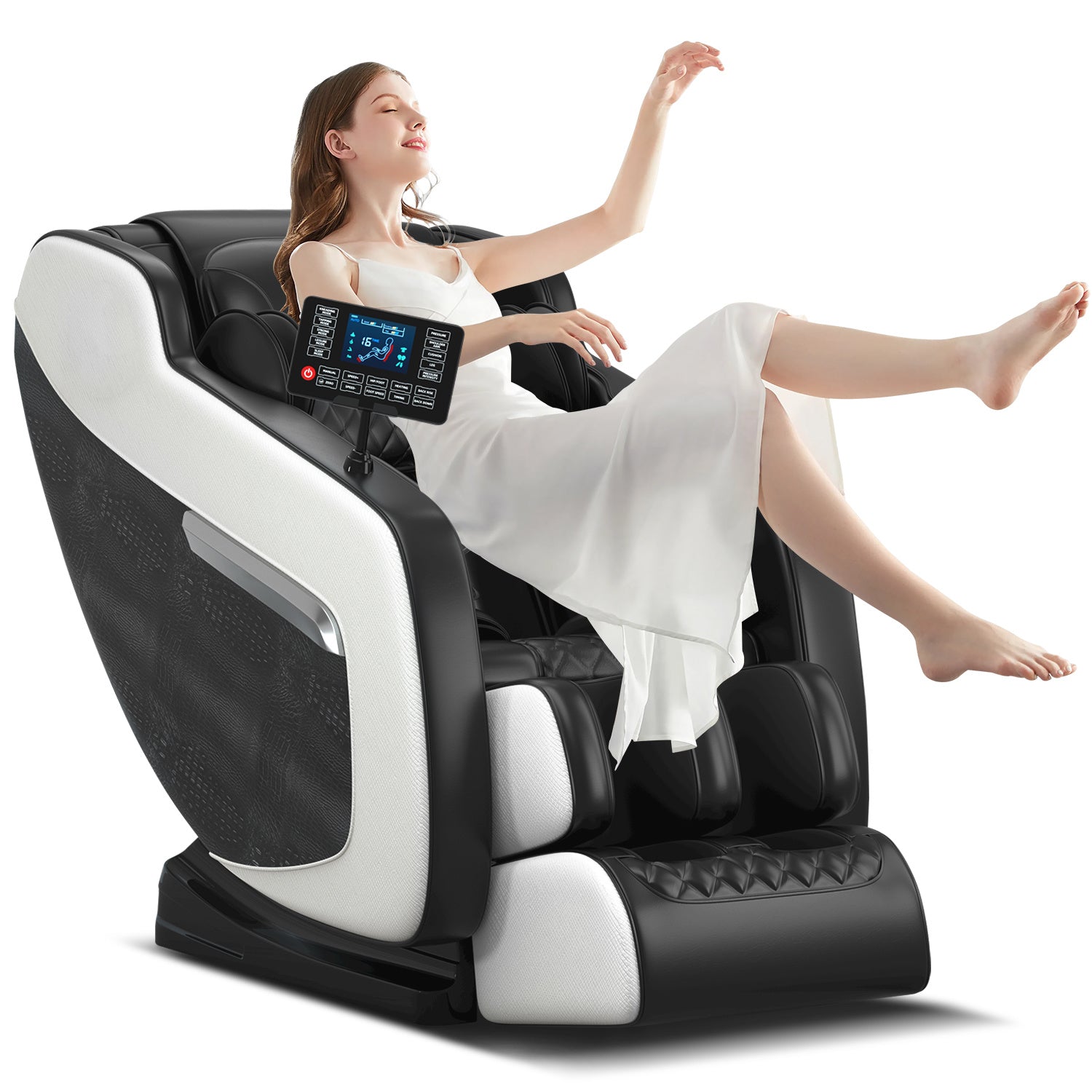 Massage chair, full body zero gravity recliner, with hip heating, foot massage and air massage system.