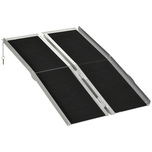 4' Threshold Portable Wheelchair Ramp - Carpeted Foldable Handicap Ramp