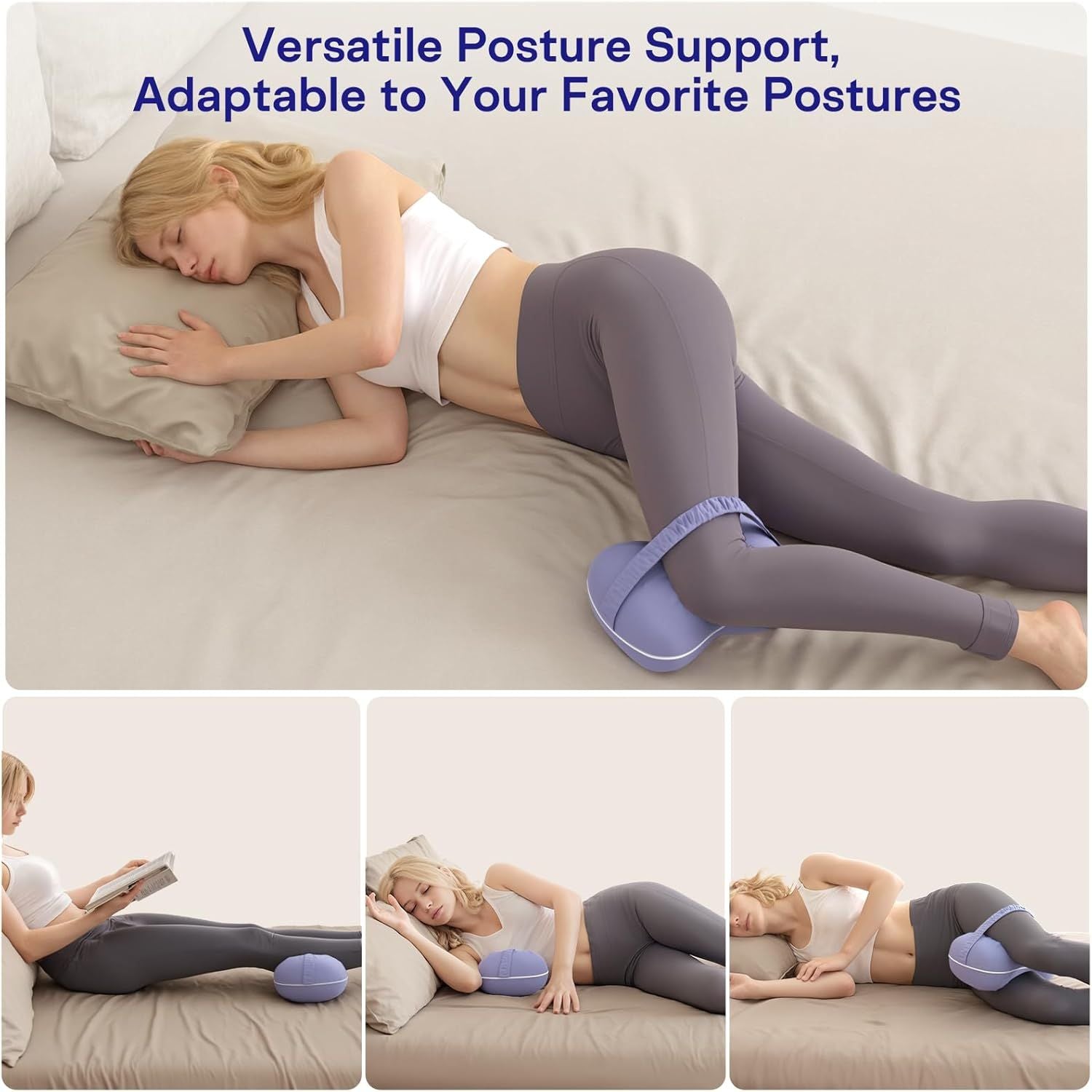 Smooth Spine Alignment / knee Memory Foam Pillow for Back Hip Pain, Spine Aligning, Sciatica, Surgery Recovery, Pregnancy