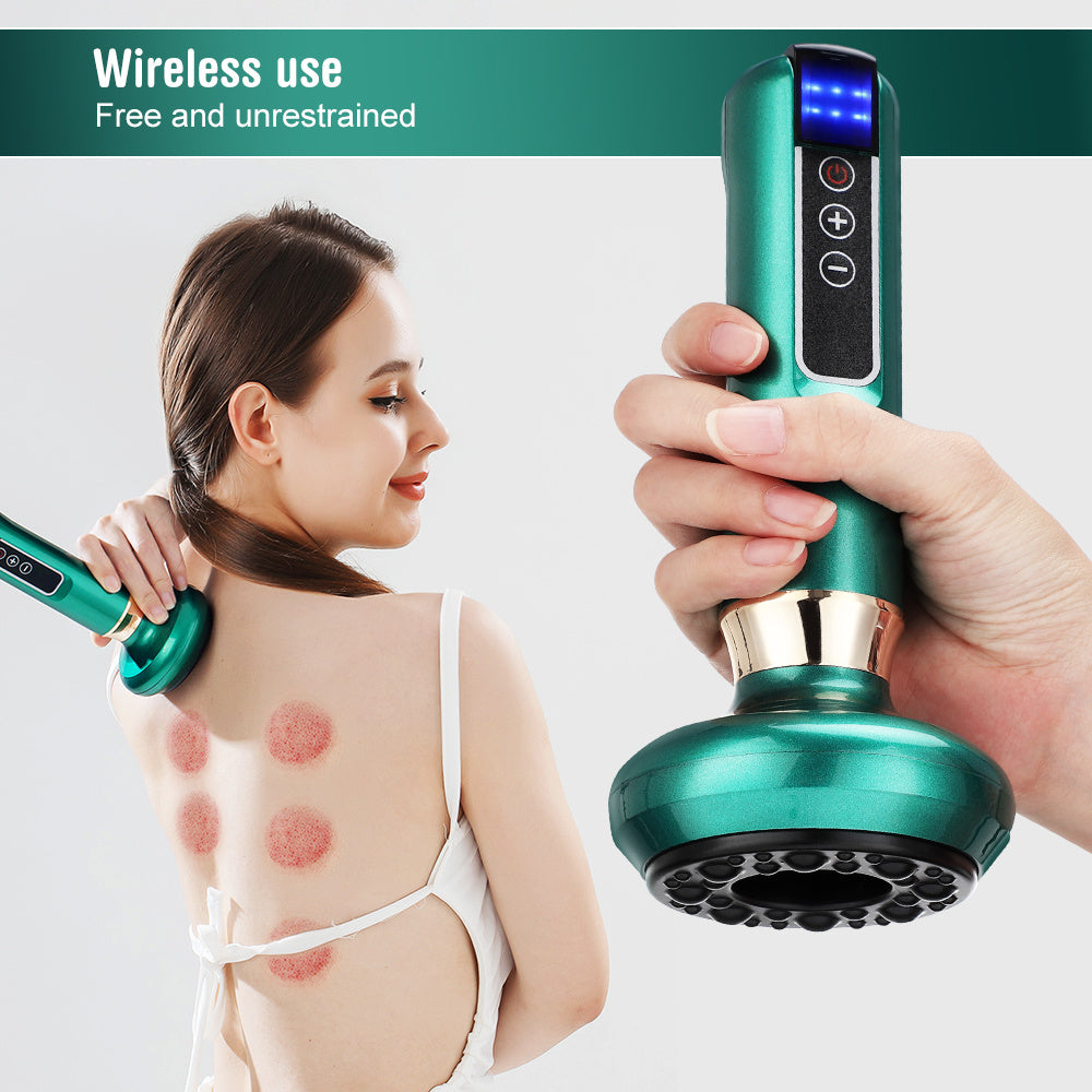 Electric Cupping Massager. Vacuum GuaSha Suction Cup. Anti Cellulite, Beauty Health Scraping Infrared Heat, Slimming Massage Therapy