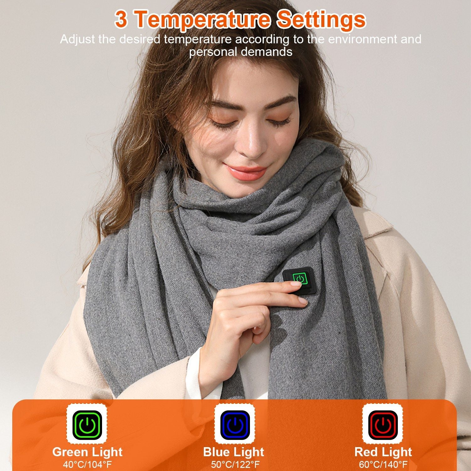 Electric Heated Winter Scarf/Shawl USB - Heating Neck Wrap Unisex