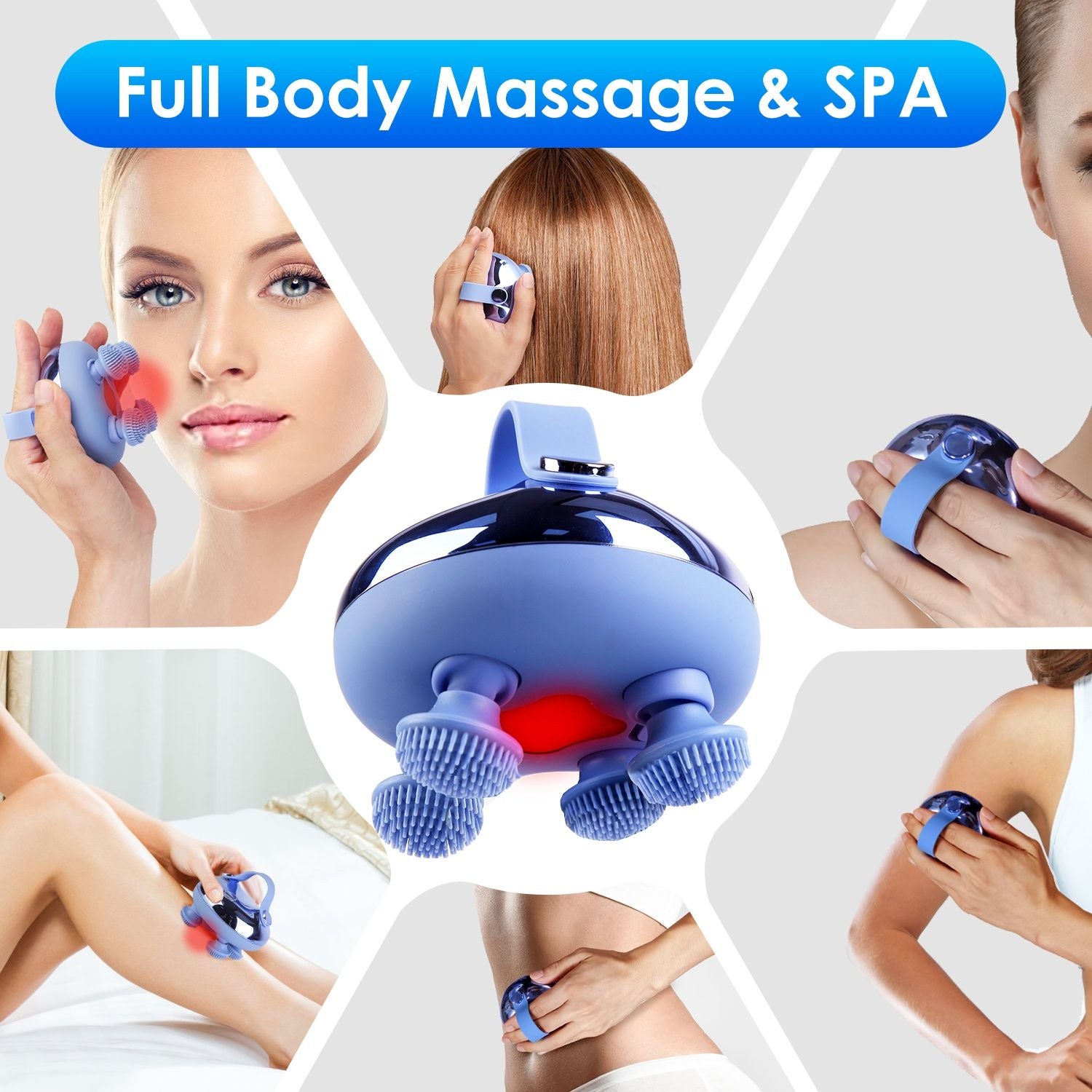 Electric Scalp Massager - Rechargeable Head Mssager IPX7 Waterproof