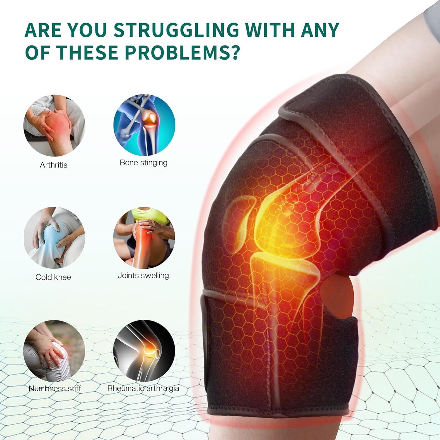 Heated Knee Massager Pad for Knees