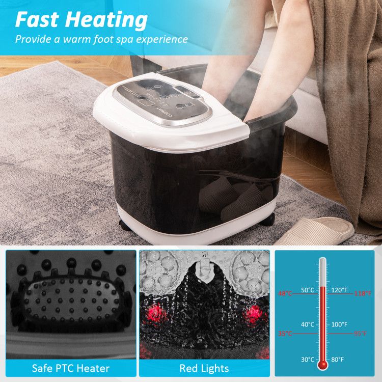 Portable All-In-One Heated Foot Spa - Massager