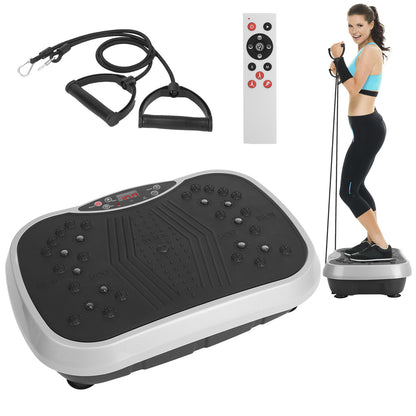 Vibration Plate Exercise Machine With Resistant Bands / Remote Control