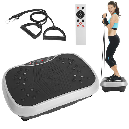 Vibration Plate Exercise Machine With Resistant Bands / Remote Control