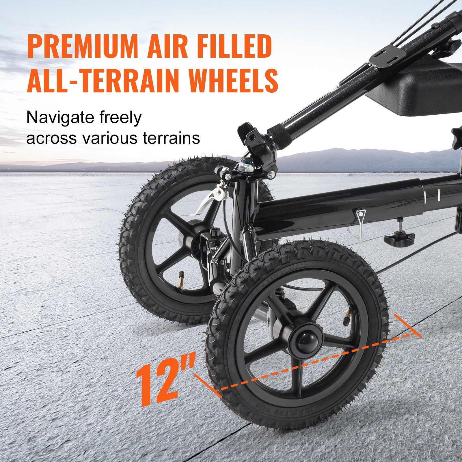 Aluminum Steerable Folding Knee Walker