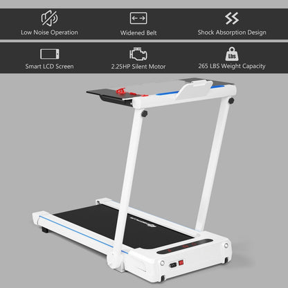 Folding Treadmill Running Machine with Table Speaker Remote