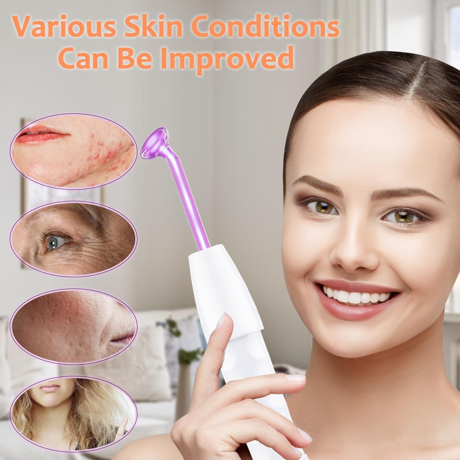 High Frequency Wand 'C Violet Portable Skin Therapy Machine