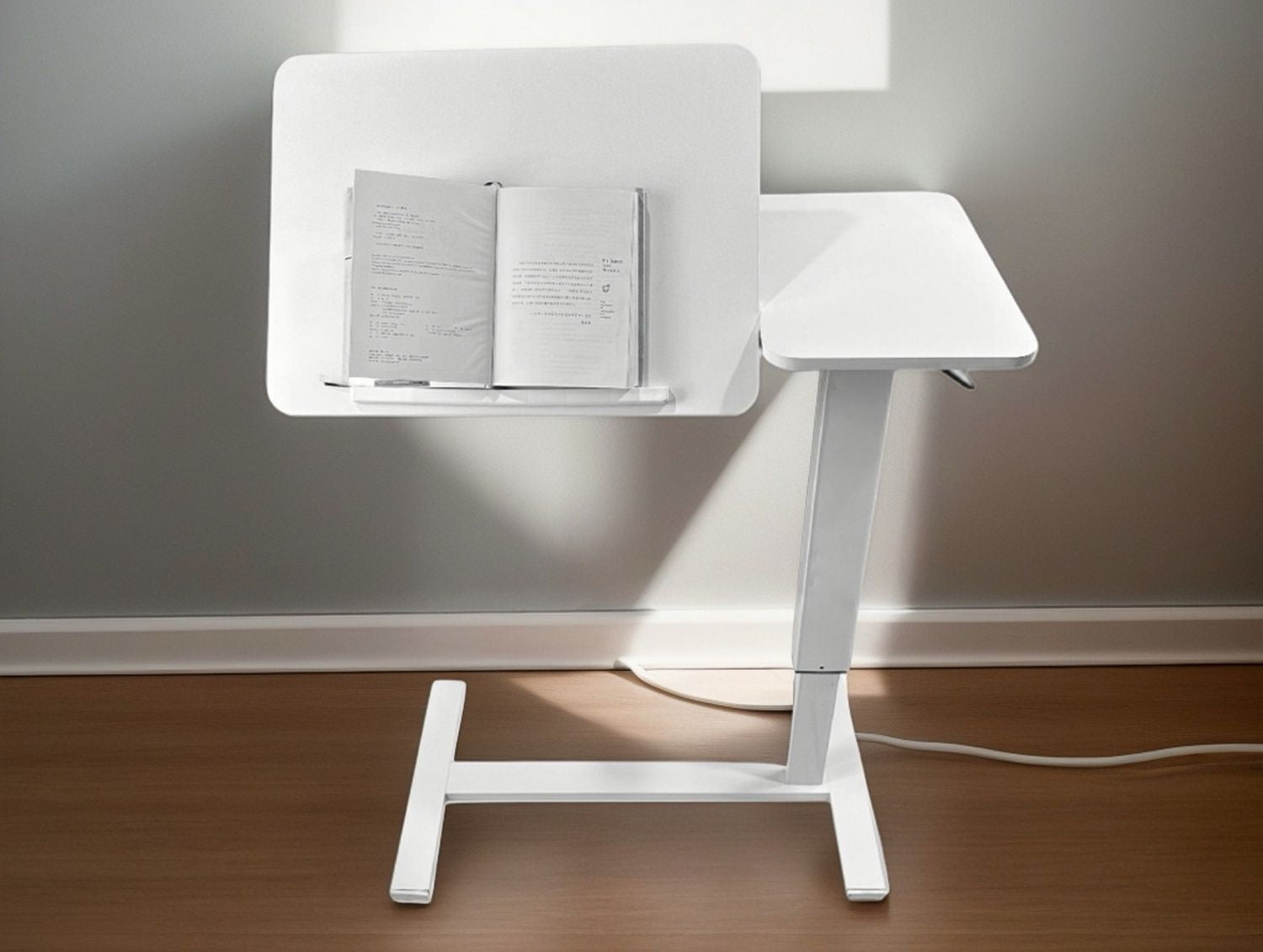 Folding Overbed - Bedside Desk / Table (white)
