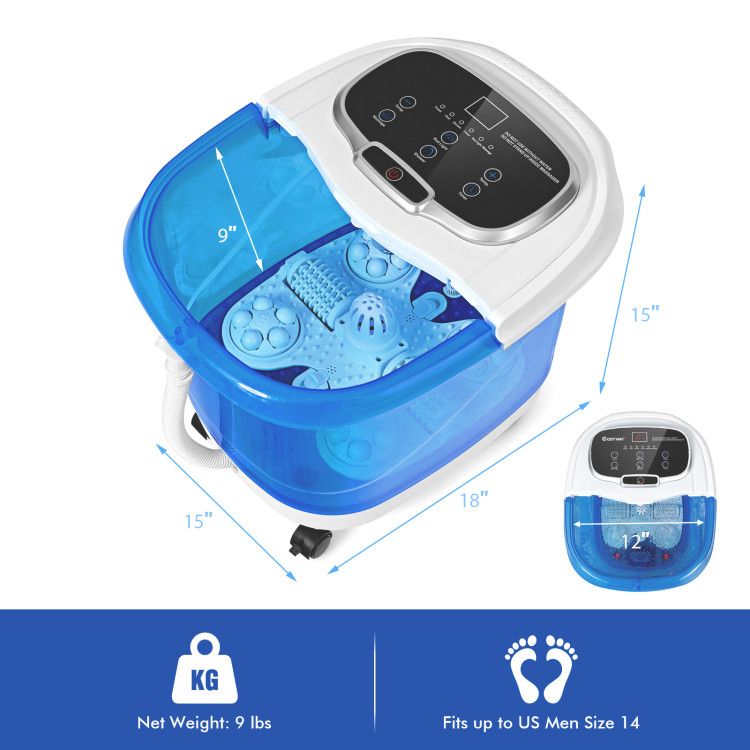 Portable All-In-One Heated Foot Spa - Massager