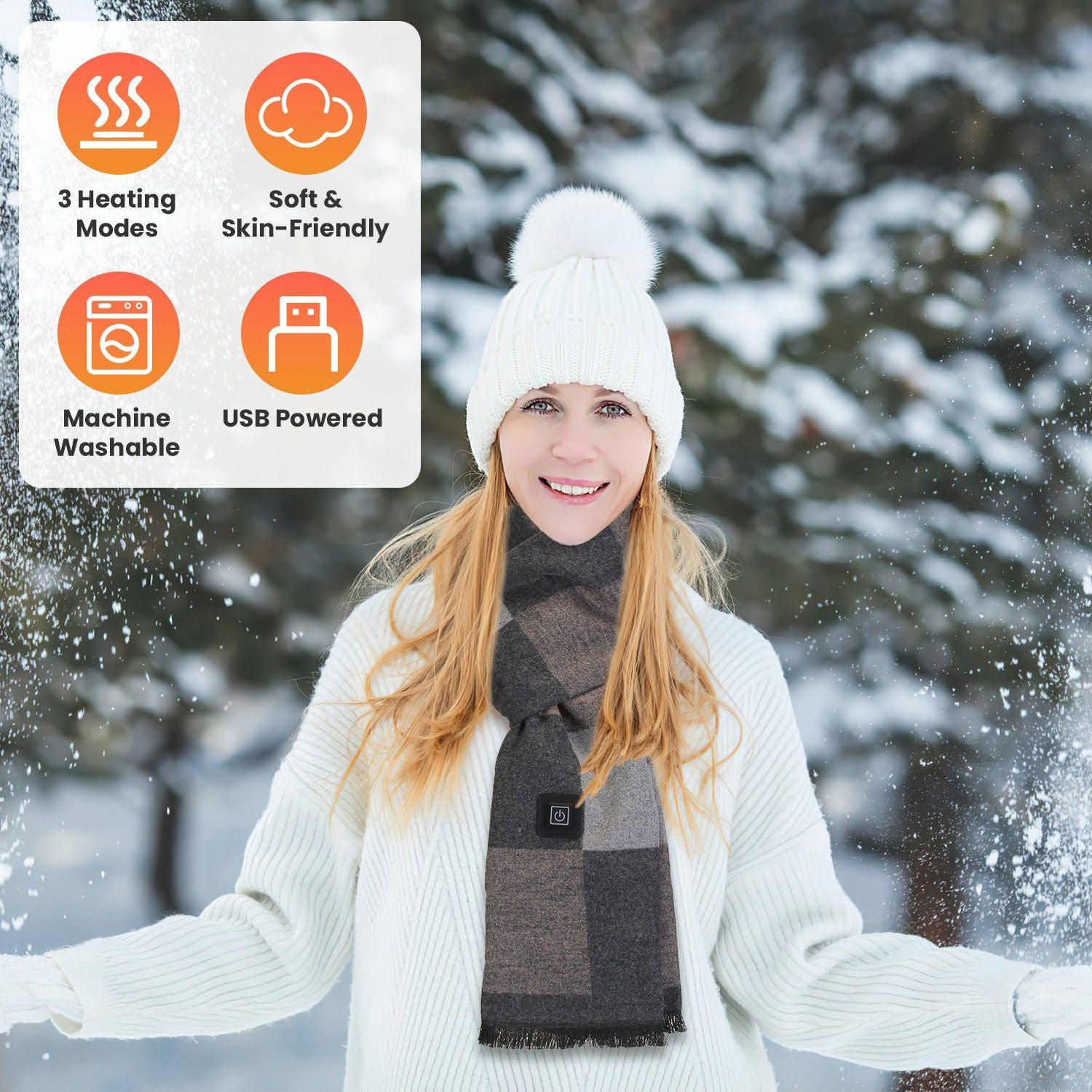 Electric Heated Winter Scarf