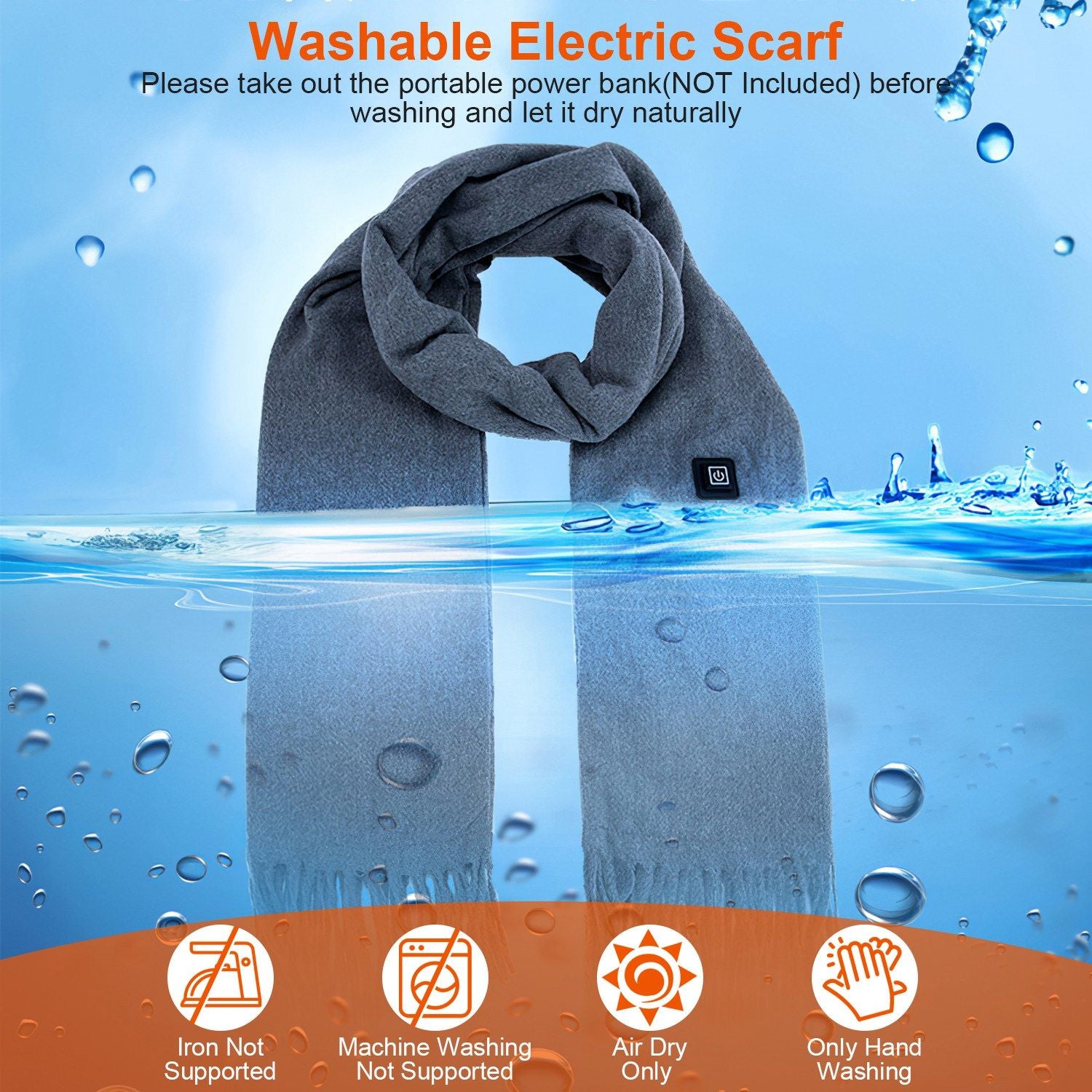 Electric Heated Winter Scarf/Shawl USB - Heating Neck Wrap Unisex