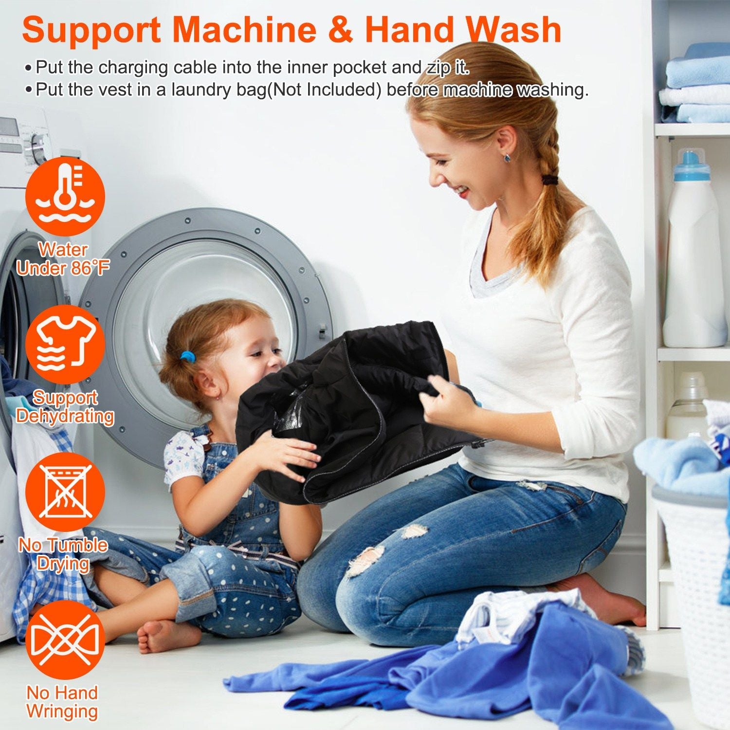 Heated Vest Men/Women with 23 Heating Zones, and 3 Heat Levels