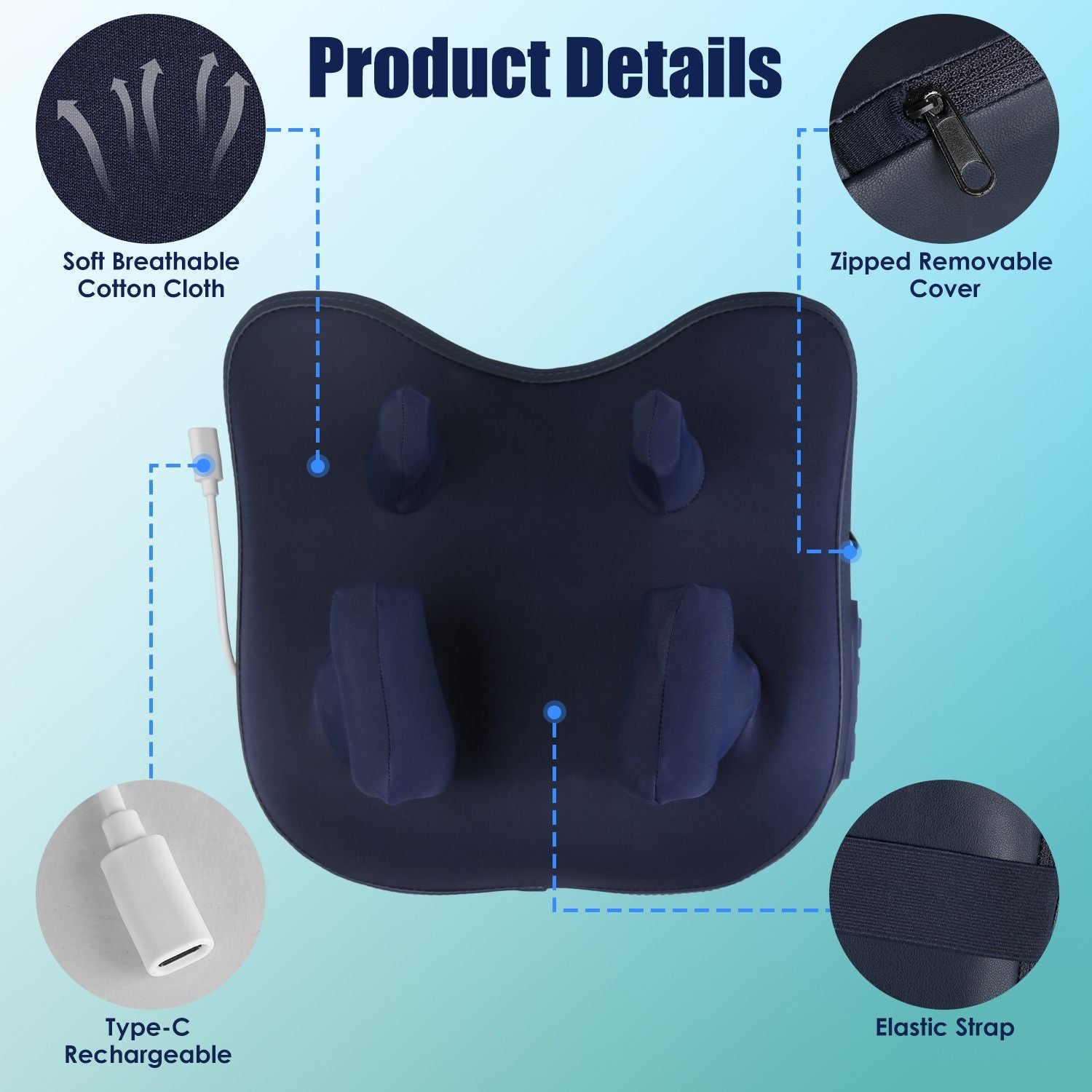 Shiatsu Neck & Shoulder Massager Pillow