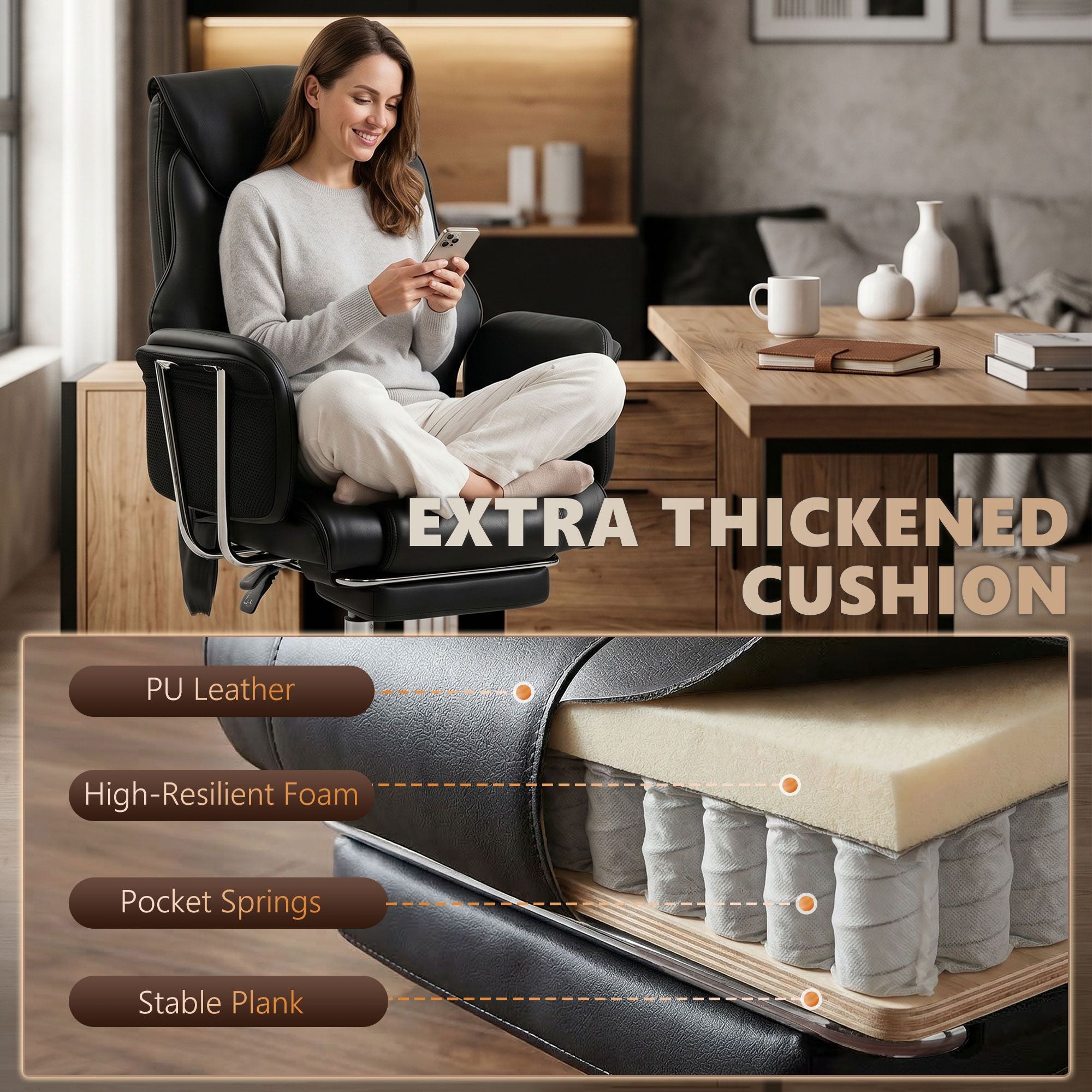 Executive Office Massage Chair with 6 Vibration Points