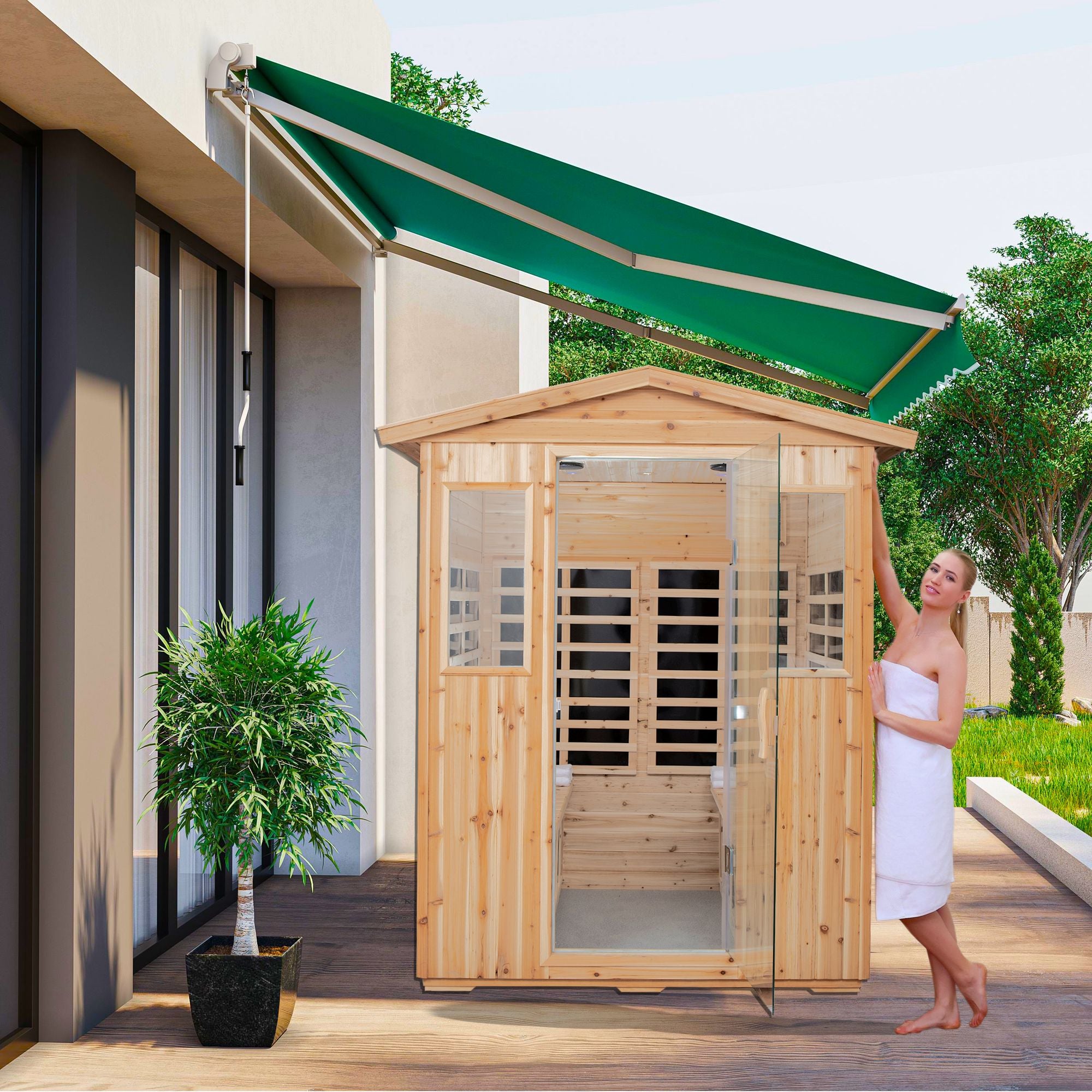 Four person Far-Infrared Outdoor Sauna Room