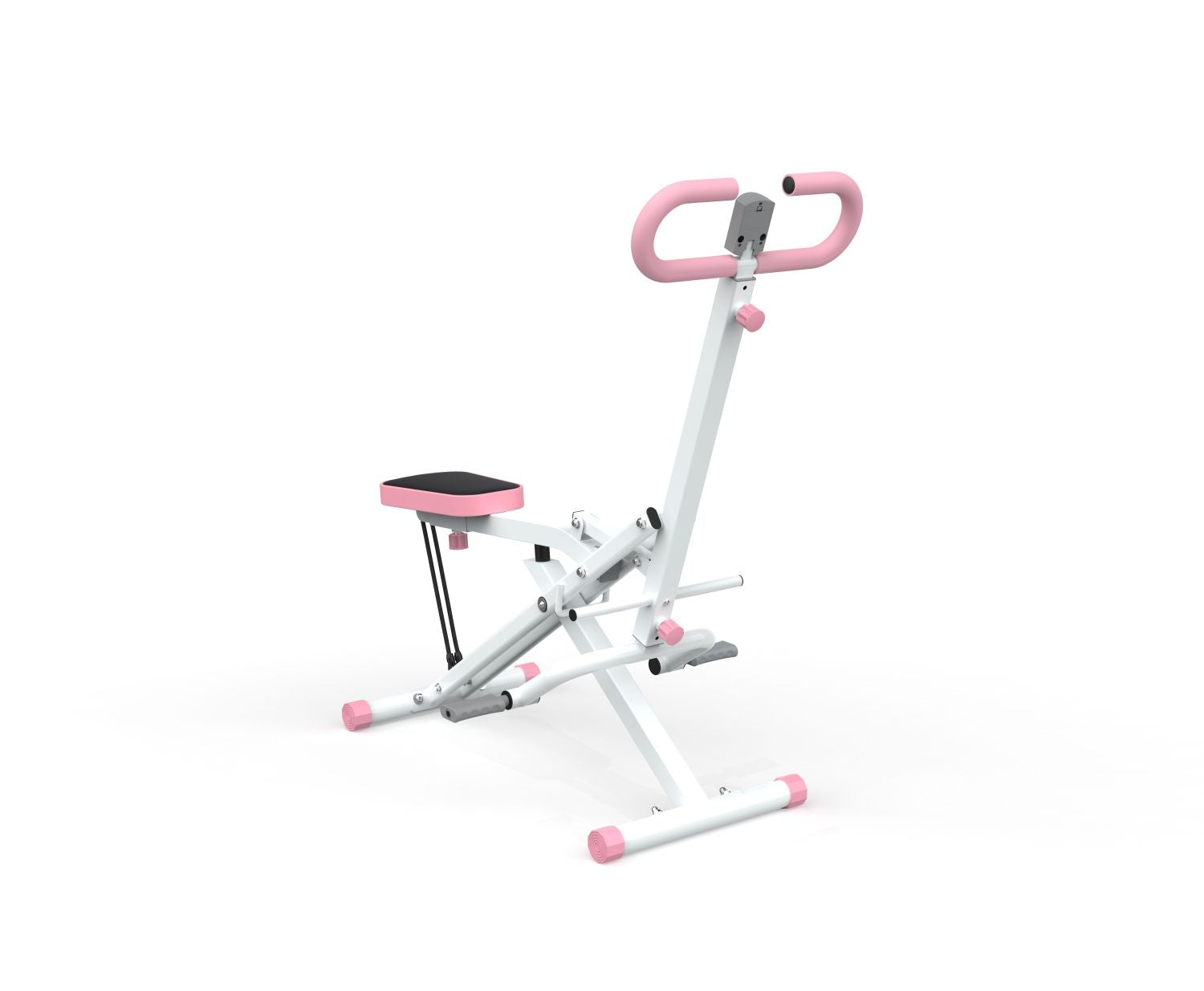 Foldable Squat Machine with Resistance Bands