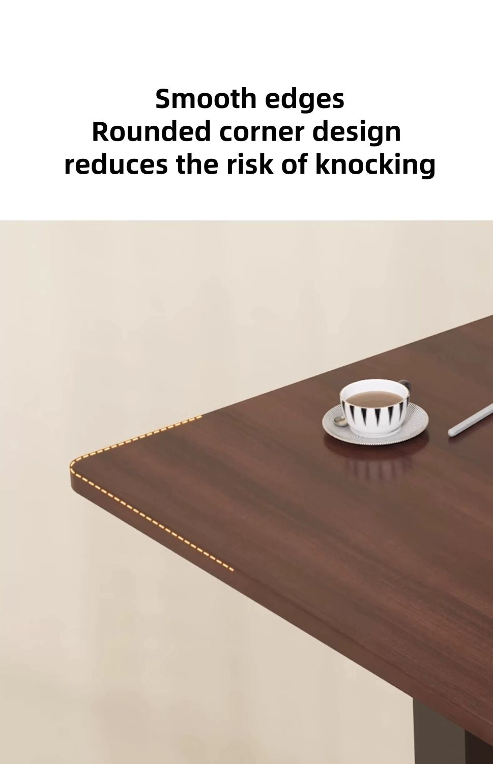 Folding Overbed - Bedside desk / Table (walnut)
