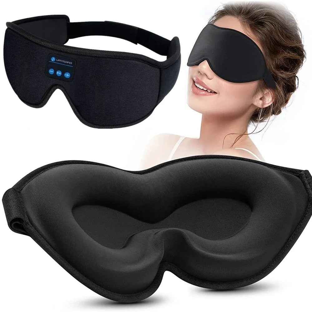 Sleeping Mask, 3D Eye Mask Headset. Headband Wireless Music, Calling and Mic Headset.