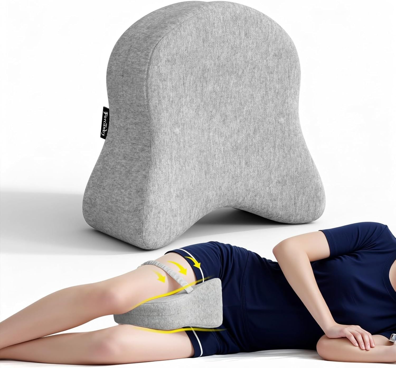 Smooth Spine Alignment / knee Memory Foam Pillow for Back Hip Pain, Spine Aligning, Sciatica, Surgery Recovery, Pregnancy