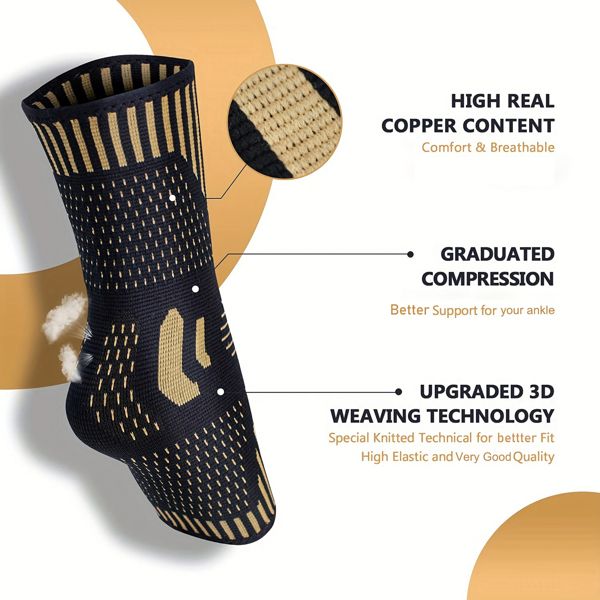 Ankle Brace Compression - Support Sleeve for Foot Injury Recovery