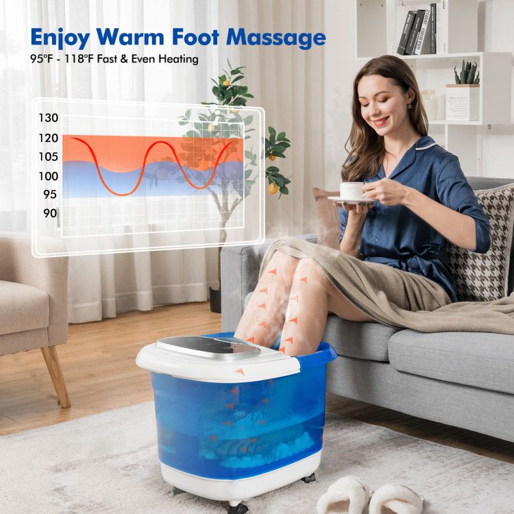 Portable All-In-One Heated Foot Spa - Massager