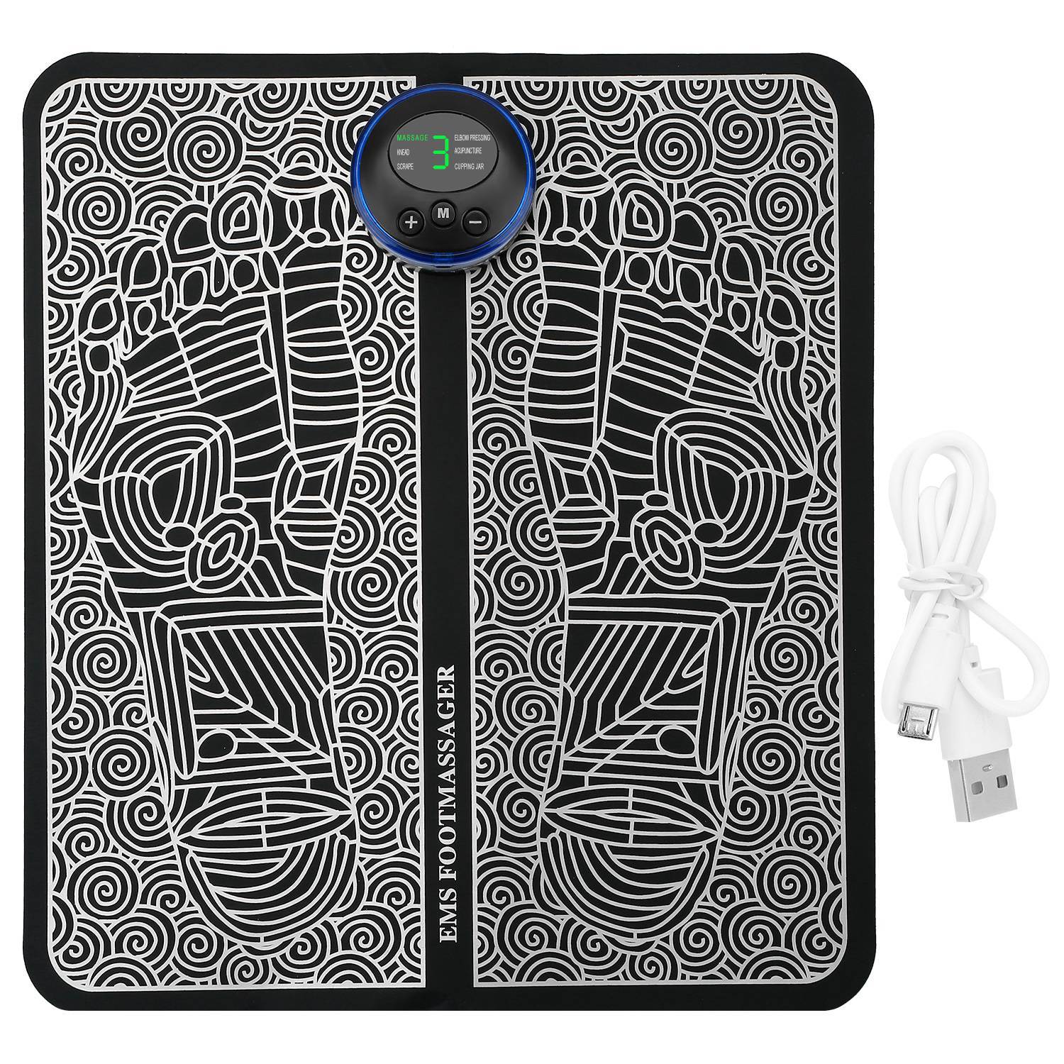 EMS Foot Massage Pad. Electric Stimulator Massager Rechargeable Unit. Leg Reshaping, Muscle Pain Relax