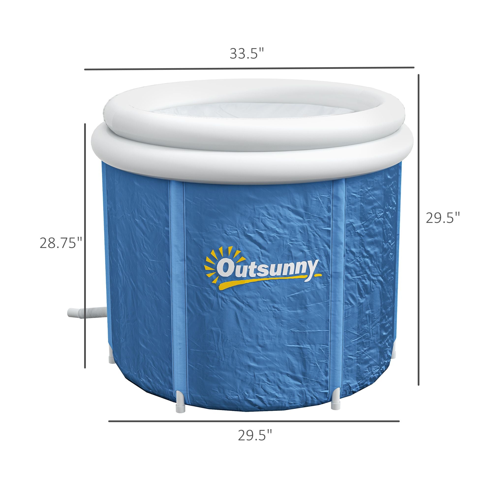 Portable Cold Plunge Tub - Ice Bath Cold Water Therapy Tub with Thermo Lid