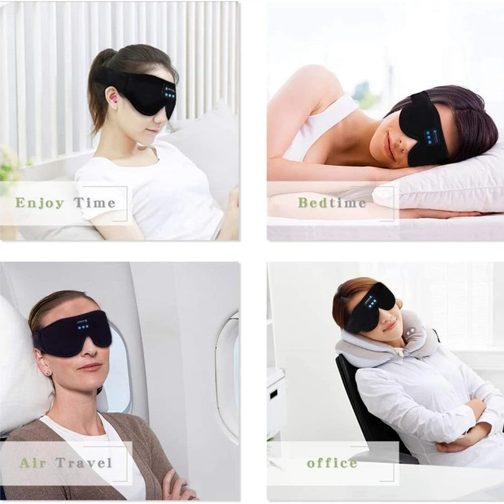 Sleeping Mask, 3D Eye Mask Headset. Headband Wireless Music, Calling and Mic Headset.