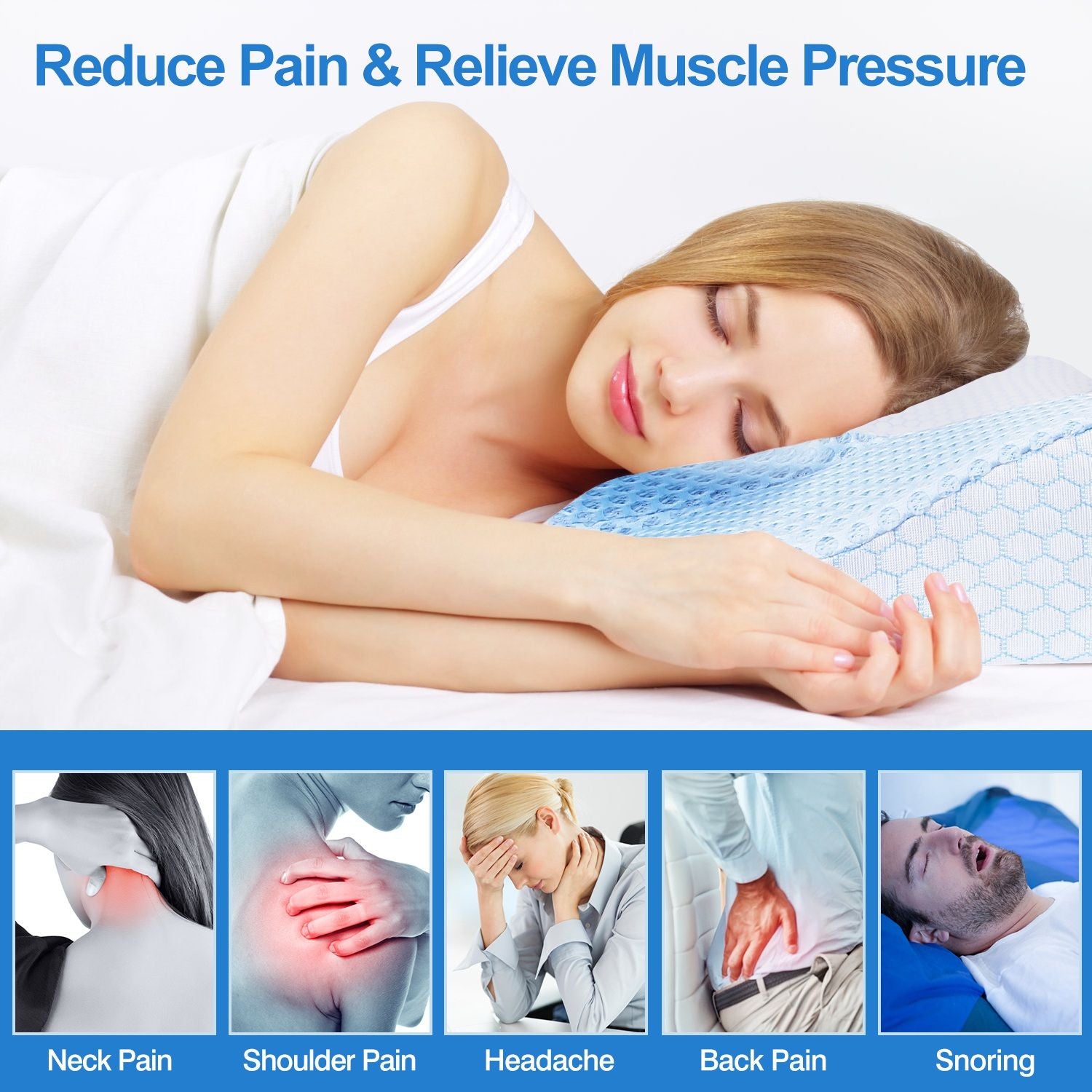 Neck Support Memory Foam Pillow