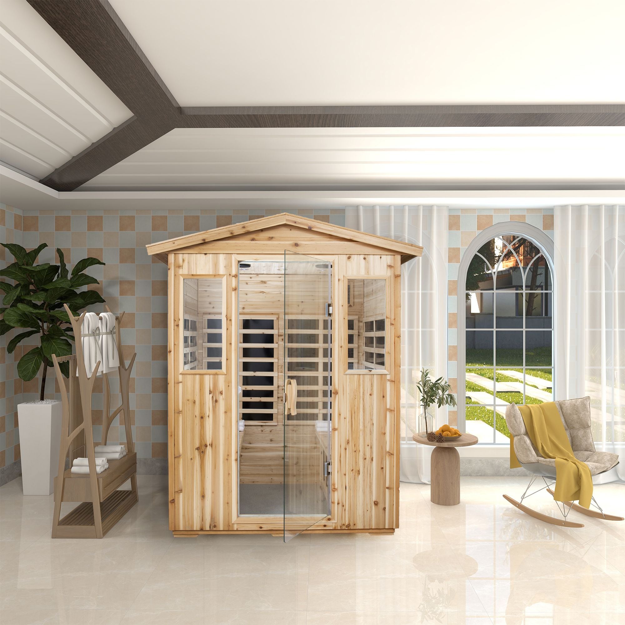 Four person Far-Infrared Outdoor Sauna Room