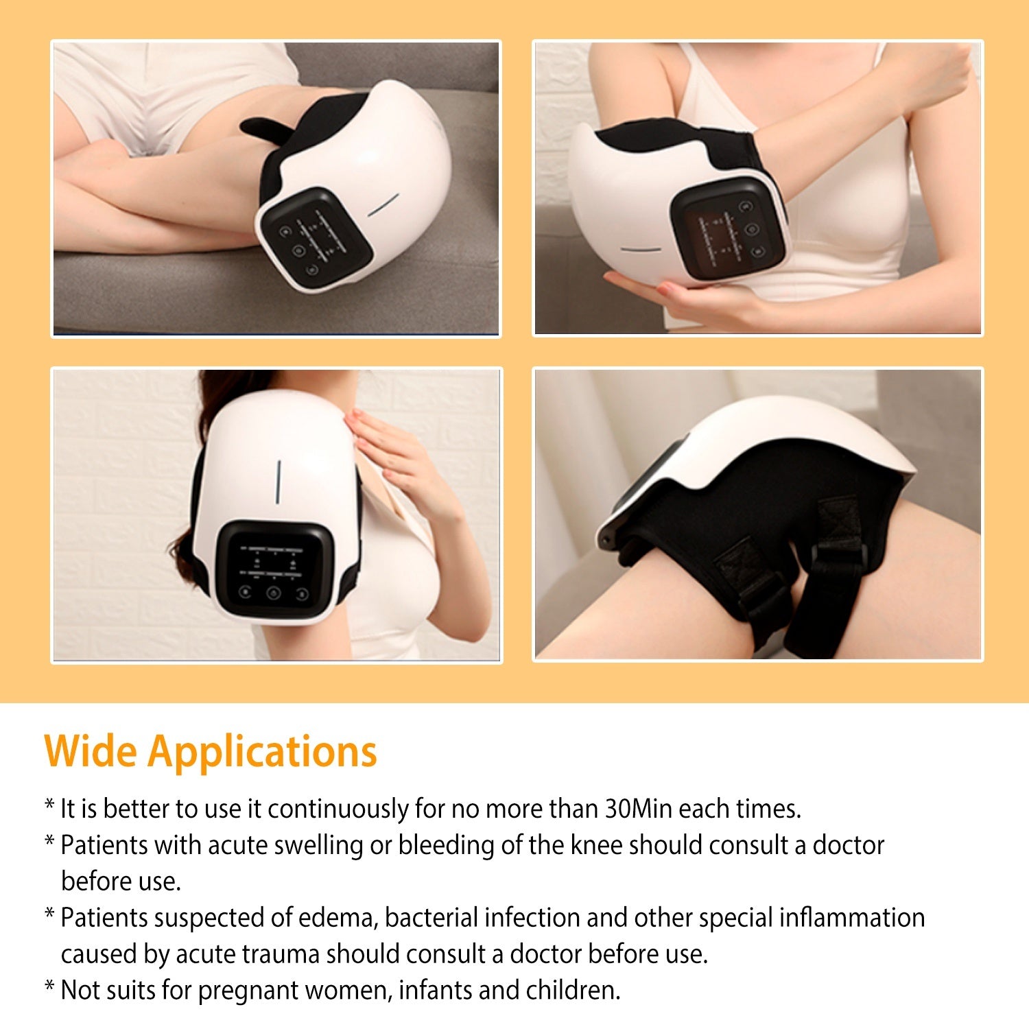 Knee Massager. Infrared Heat Pain Relief Therapy.