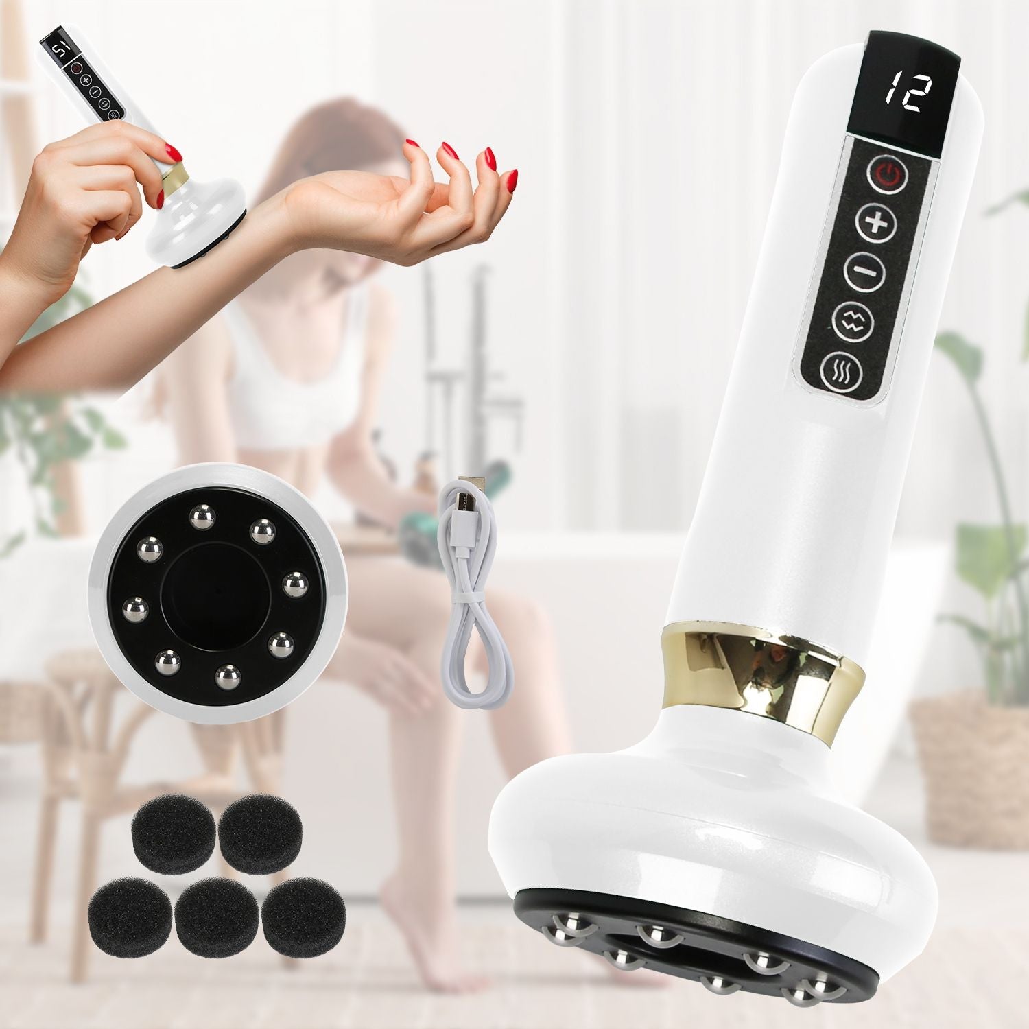 Handheld Vacuum Suction Cupping Kit - Beauty Tool