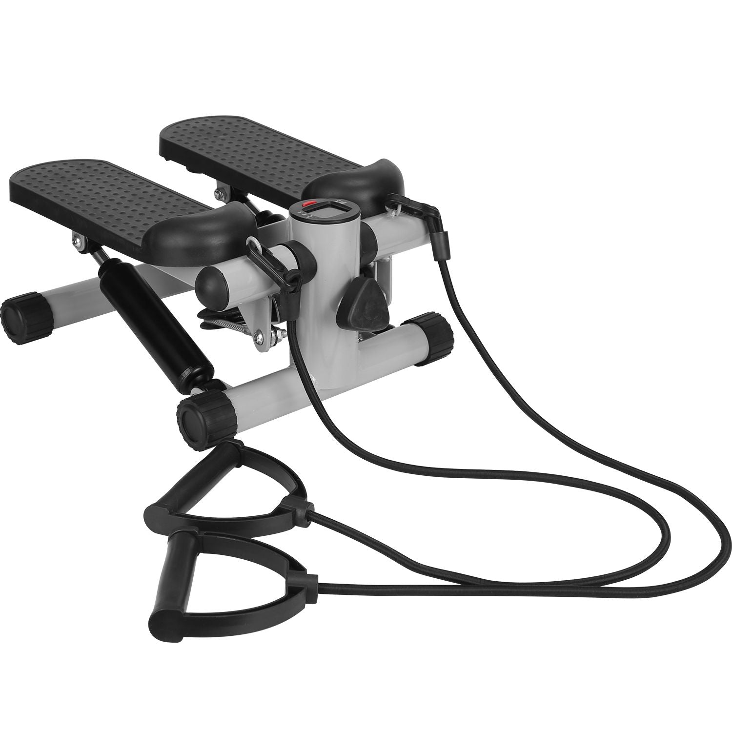Exercise Mini Fitness Stepper with 2 Resistance Bands and LCD Monitor